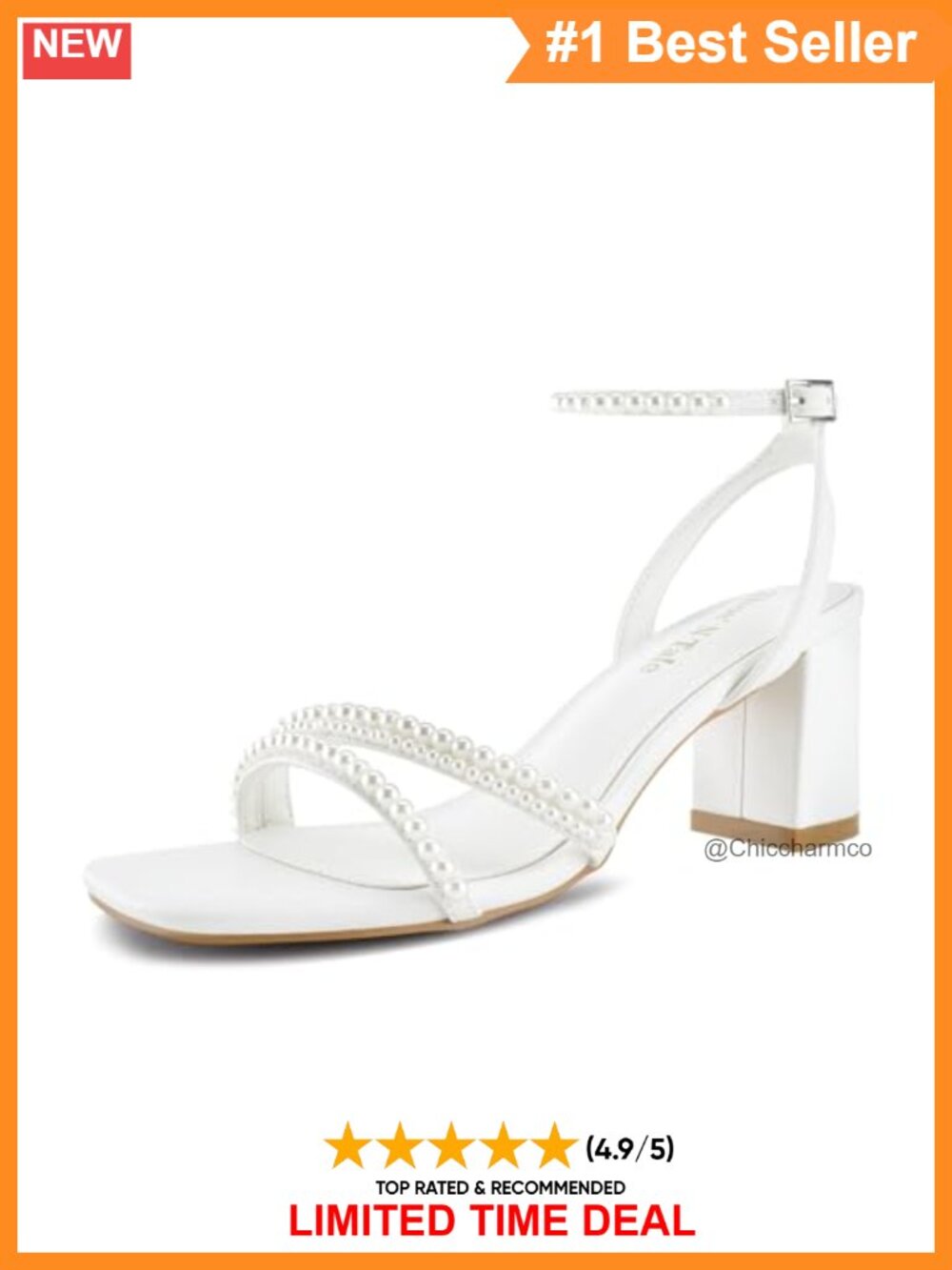 Strappy Square Toe Chunky Block Heel Ankle Buckle Sandals Faux Leather